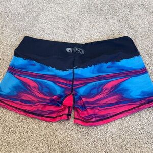 Born Primitive Blue and Pink Athletic Shorts